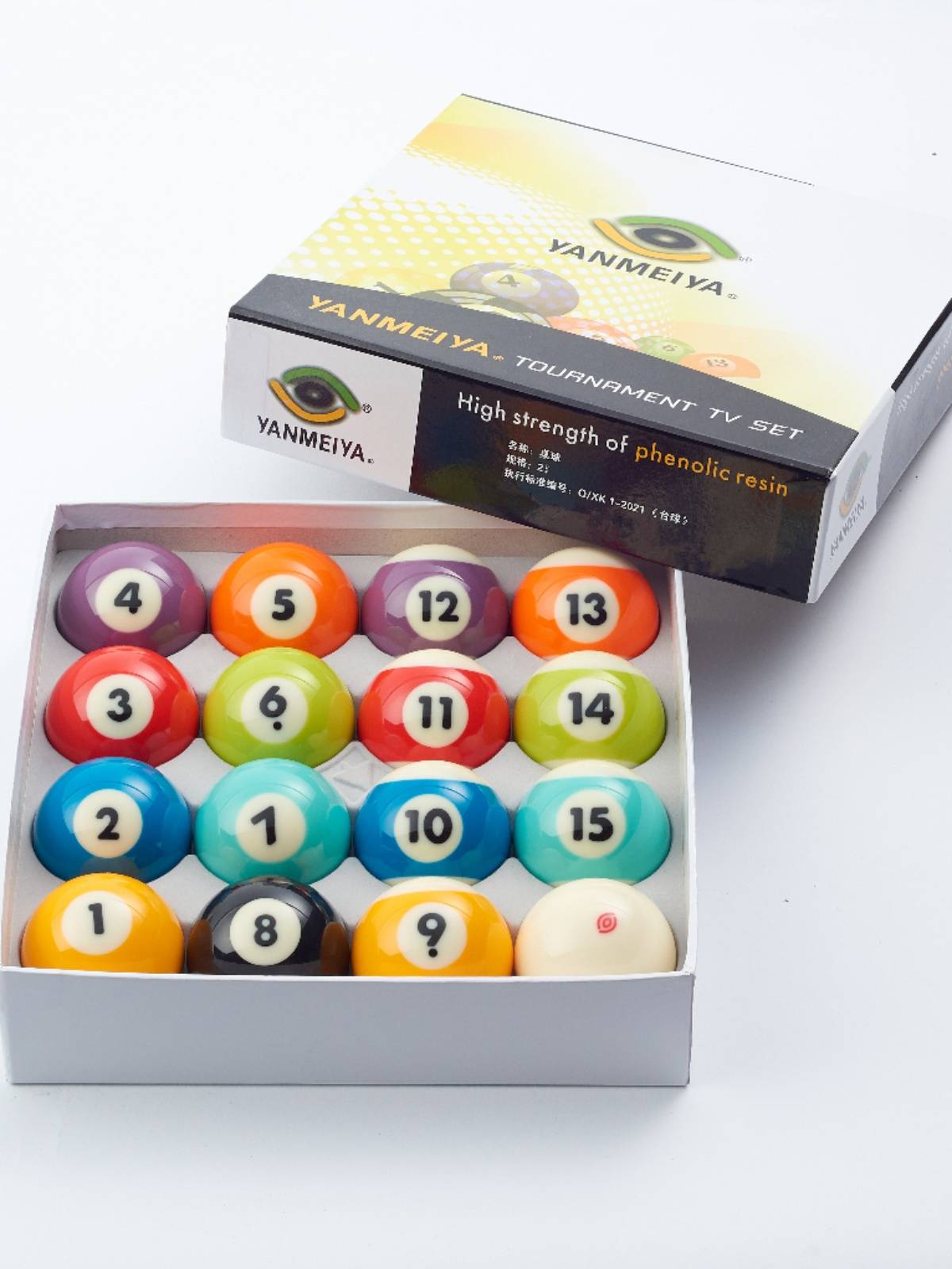 Billiards billiards American Black Eight Sixteen Color TV Standard 5.72 Crystal Ball Xinkang Shijia Eyes and Elegant