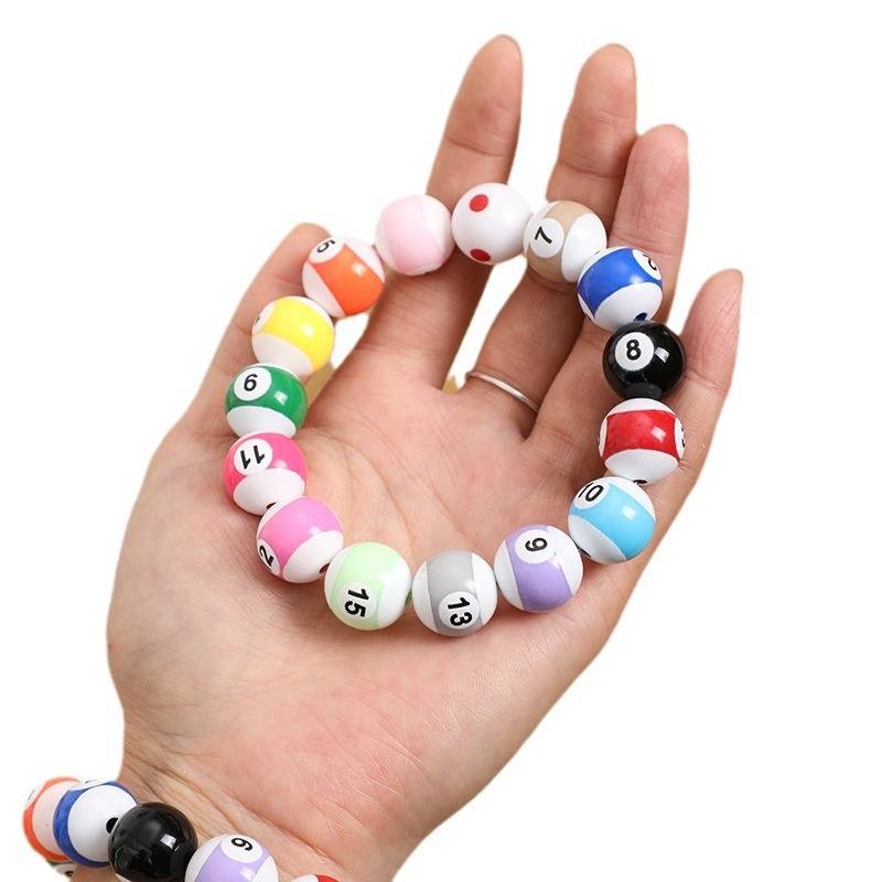 Mini Black Eight Ball Bracelet DIY Handmade Rope Corporation Ackli Color Color Channel Men's Women Couple Gifts
