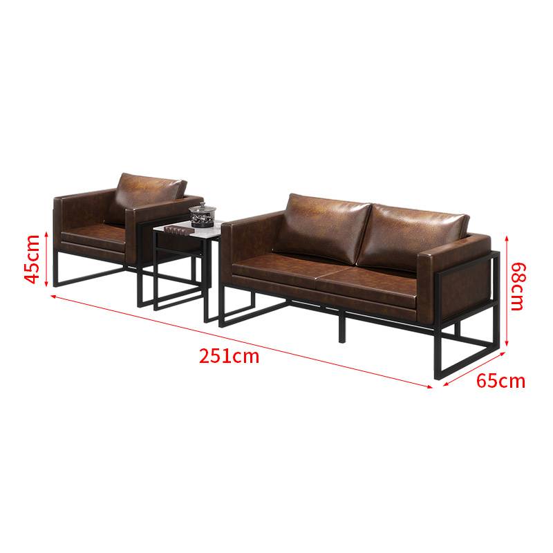 Three -person combination (black frame brown skin)