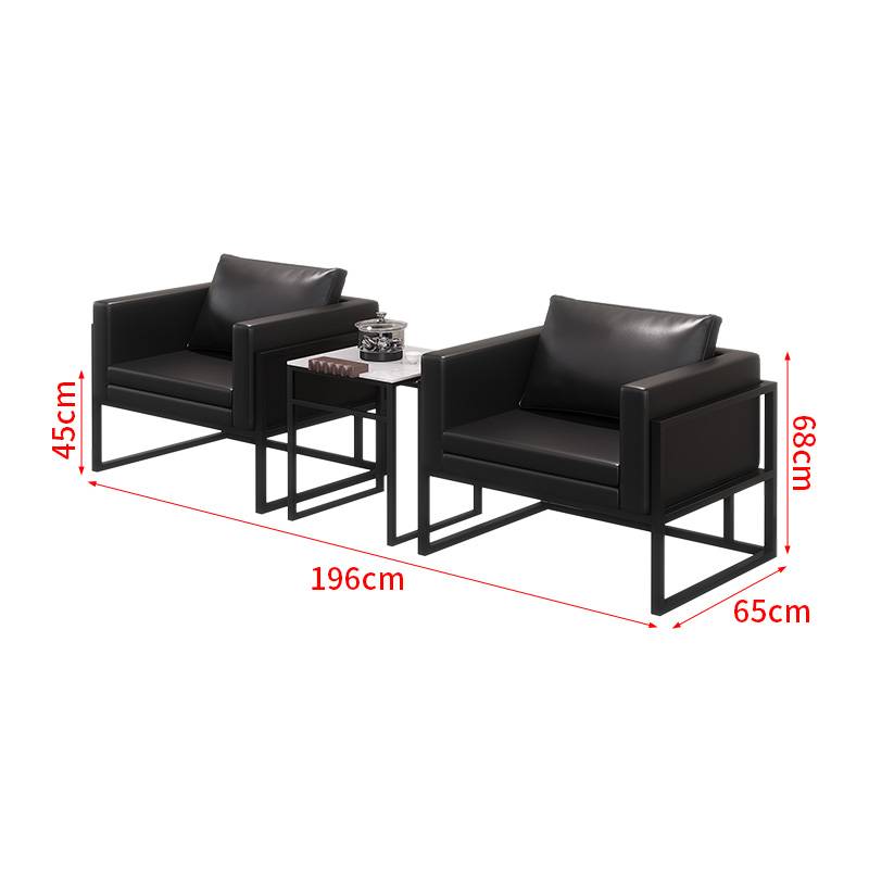Double combination (black frame black leather)