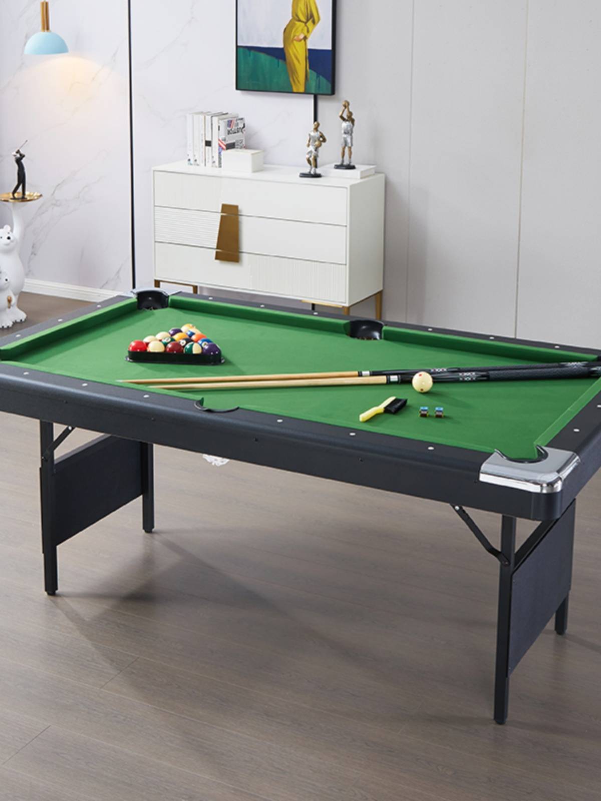 Folding multifunctional three -in -one one ball table Black Bado indoor entertainment children's desktop table table table table tennis table