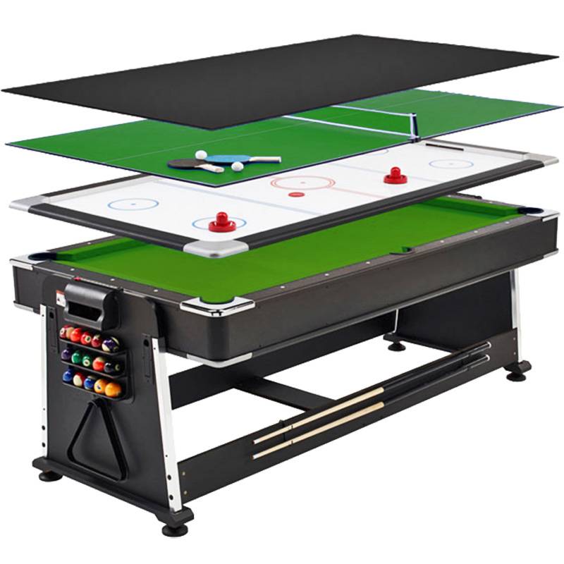 Multifunctional four -in -table household standard indoor American billiard table tennis two -in -one tables of marble