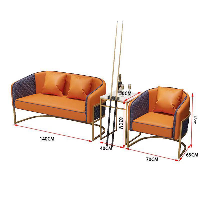 2+1+square table orange