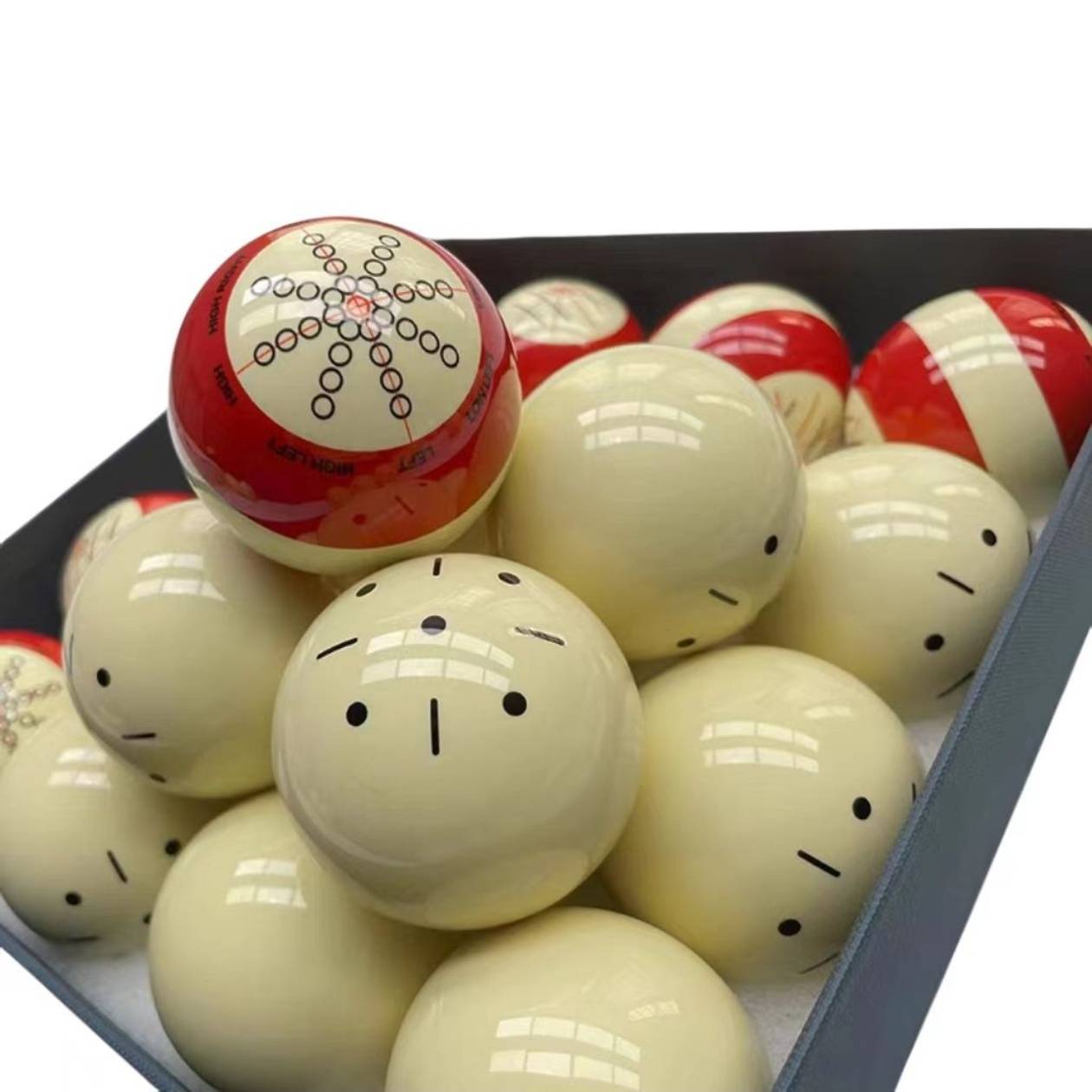  resin crystal table ball standard large black eight red dot mother ball blue dot Snooker billiard training white ball
