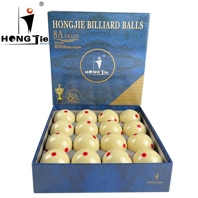 Hongjie Teste 8A Grade High Elytic Black Eight Chinese -style high -quality high -quality large -quality large 57.2mm6 red dot mother ball billiards