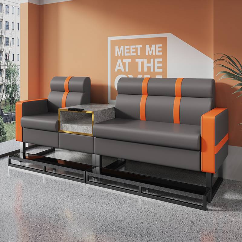 Dark gray three -person [Gray ★ Orange Bands vertical line color]