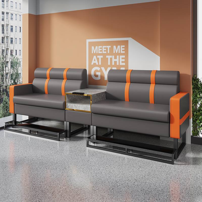 Gray four -person position [Gray ★ Orange Bands vertical line color]