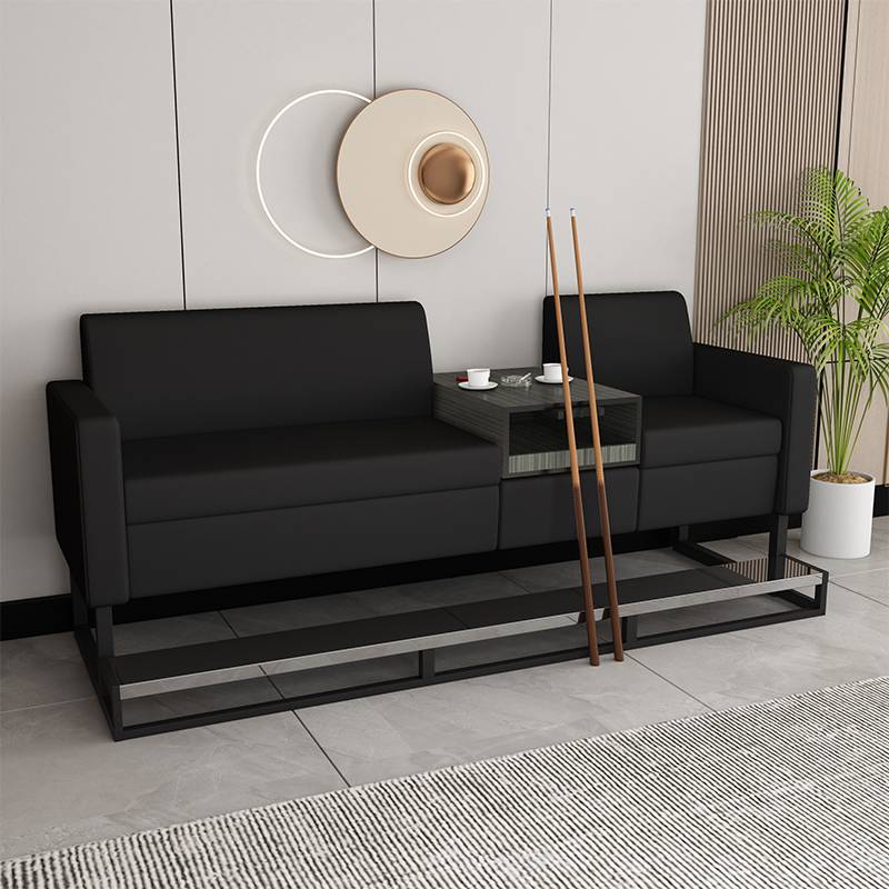 1S wooden cabinet coffee table three people black