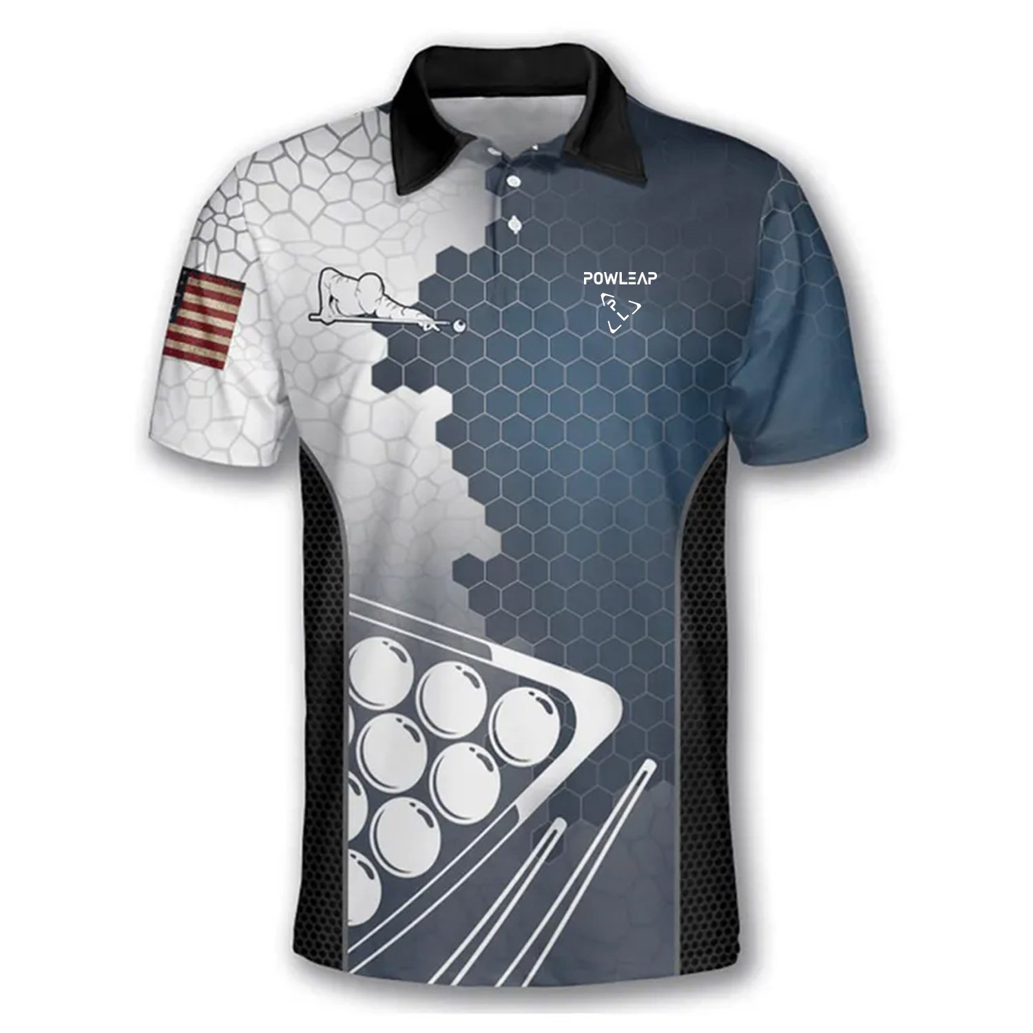 High Quality Adult Pool Cue Snooker Clothing Performance Sports Billiards Polo T Shirt With Custom Made Logo Design