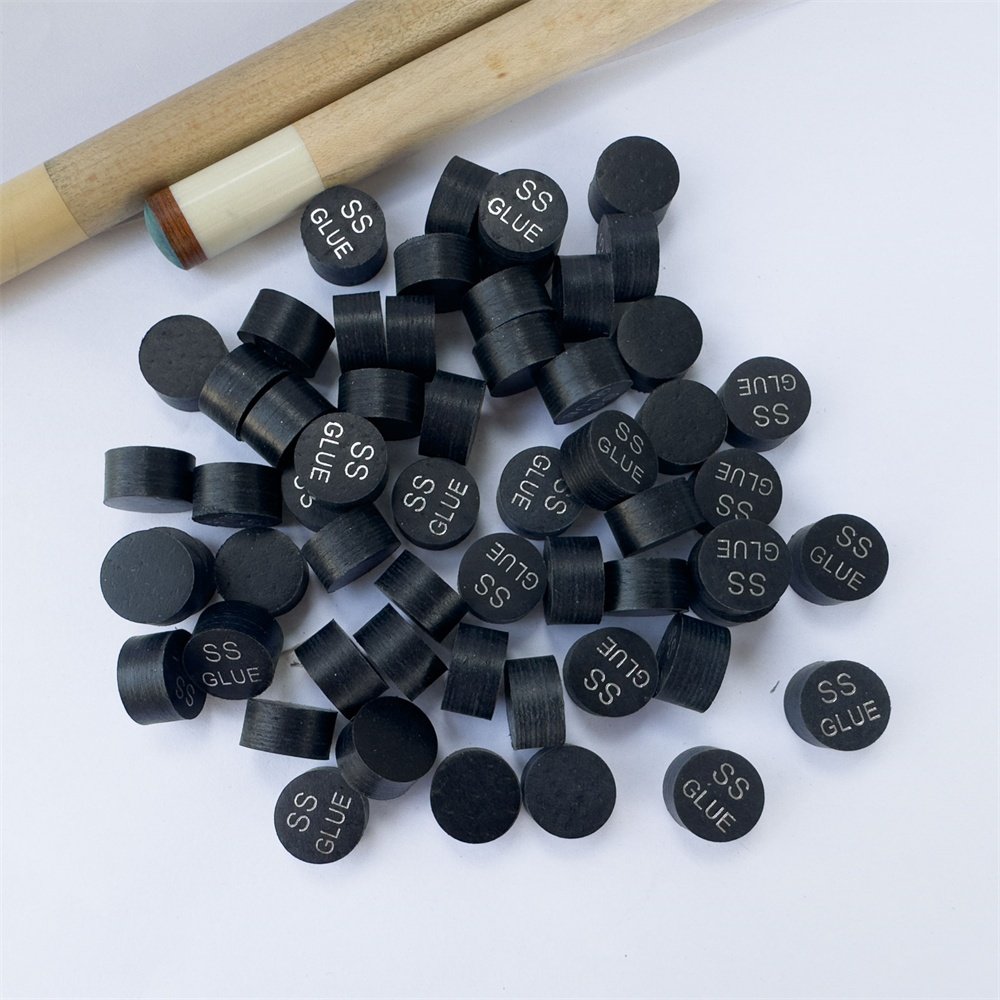 10mm Nicest leather snooker cue tips black billiard cue tip 50pcs per box