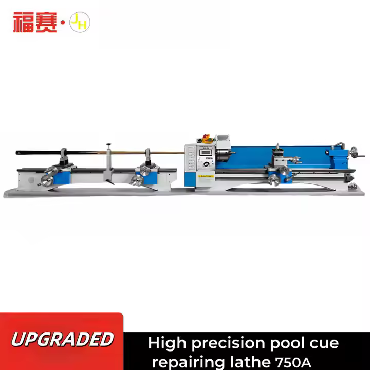 FS-750A Variable Speed Upgraded Billiard Cue Snooker & Pool Cue Repairing Lathe Machine with Shift Rail Factory Sale