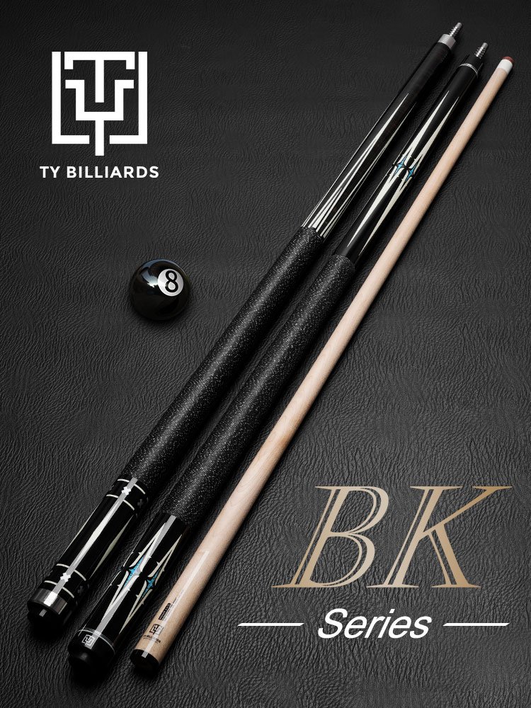 2023 New TY Billiards Professional Pool Cue BK Series Classic Series Taco Debiral Solid Maple Shaft Center Joint