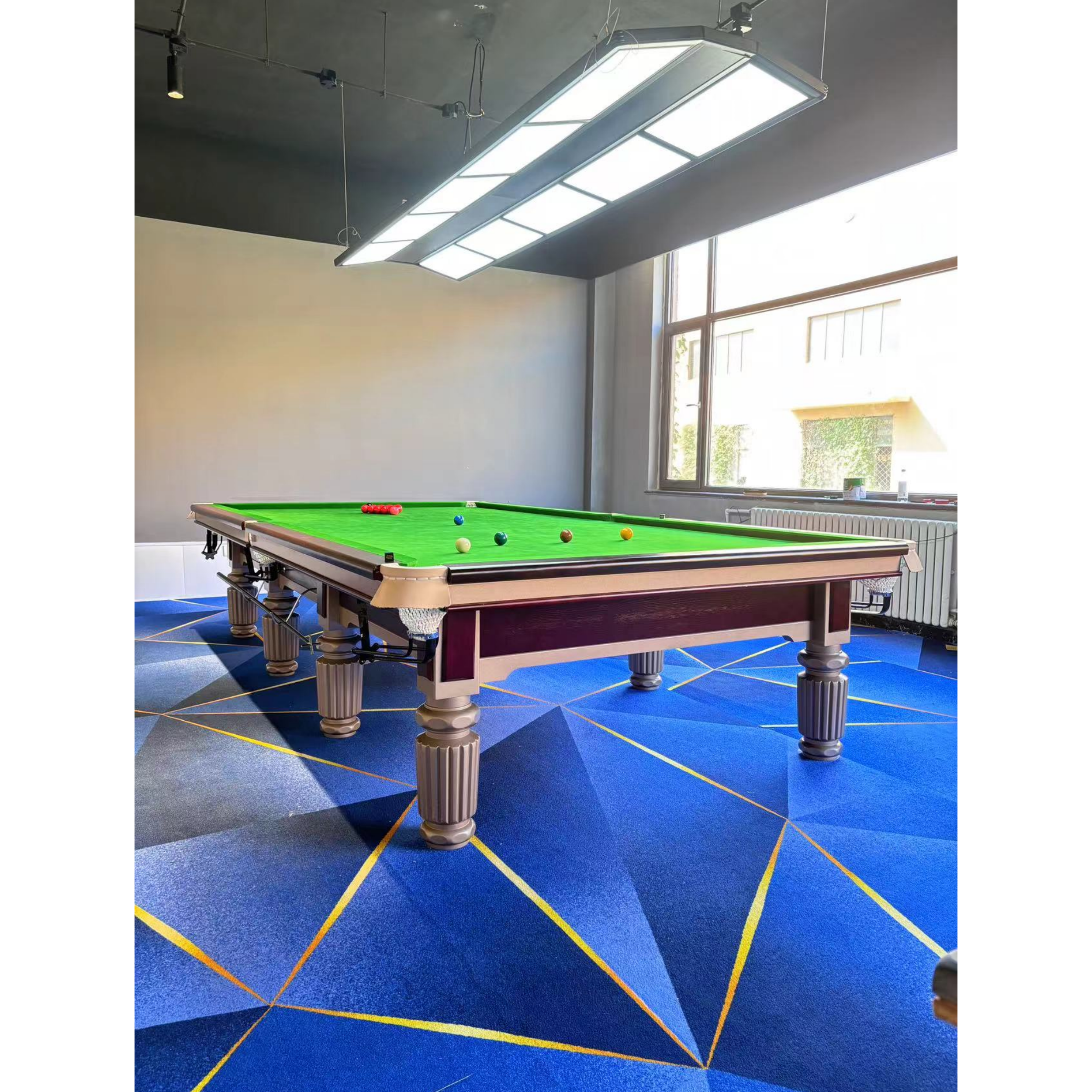 International standard 12 Ft Full Size Solid Wood Snooker table with Leather Pockets