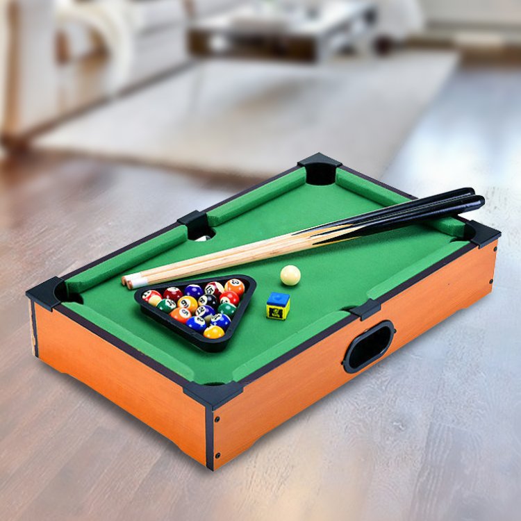 ActEarlier mini 20 Inch wooden snooker table toy outdoor game cheap pool table billiards