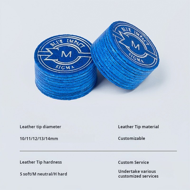 Xikuno billiard cue leather head Chinese eight-ball snooker cue tip multi-layer gun head elastic soft leather plug