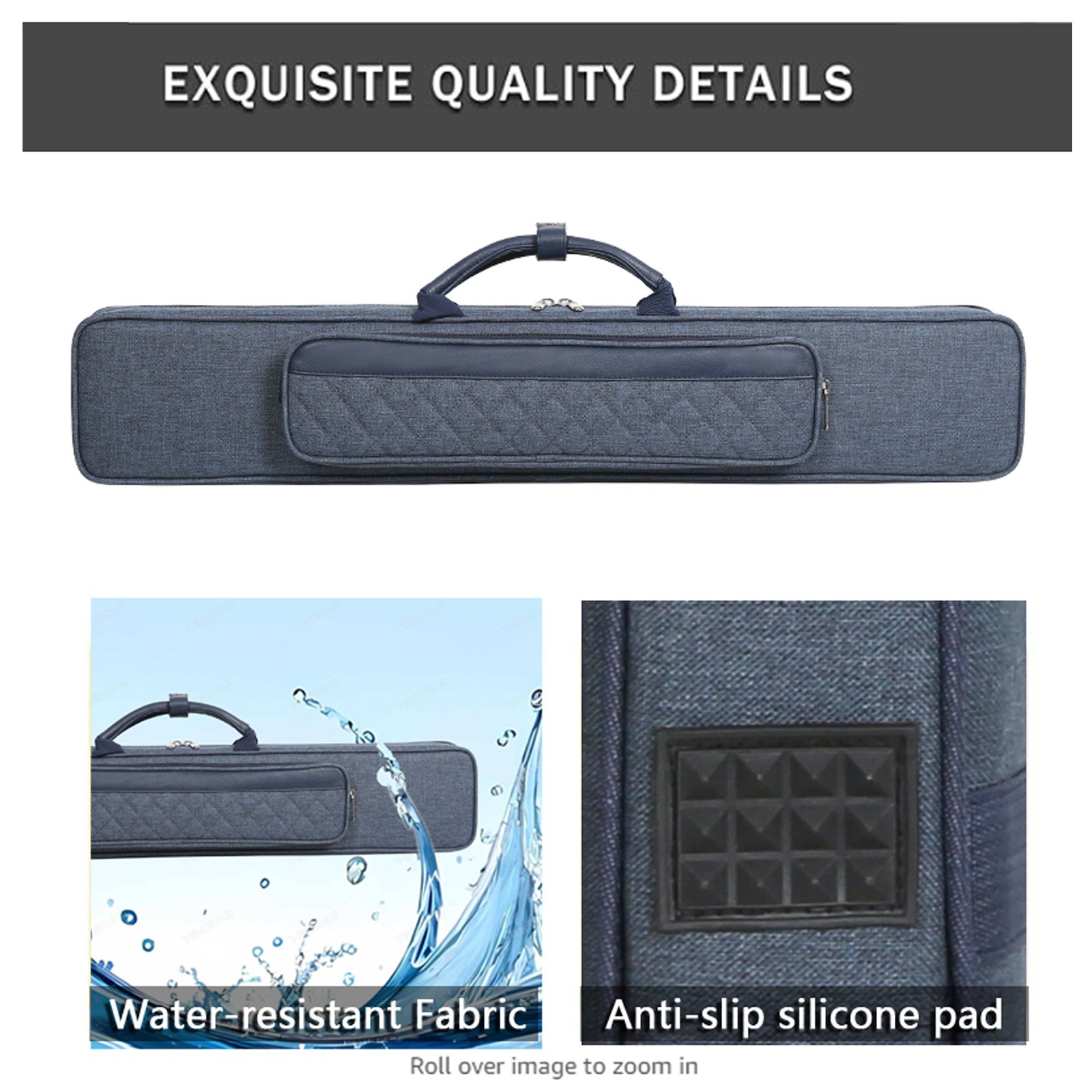 Wholesale custom oxford durable 1/2 Billiard snooker Cue Soft bag stick storage Billiard Pool Cues Case