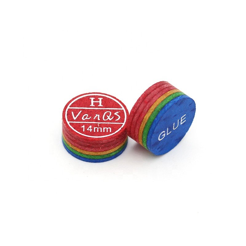 Carom Billiard Cue Multi Layered Rainbow Tips 14MM Grade S/M/H For Sale Pool Cue Tip product