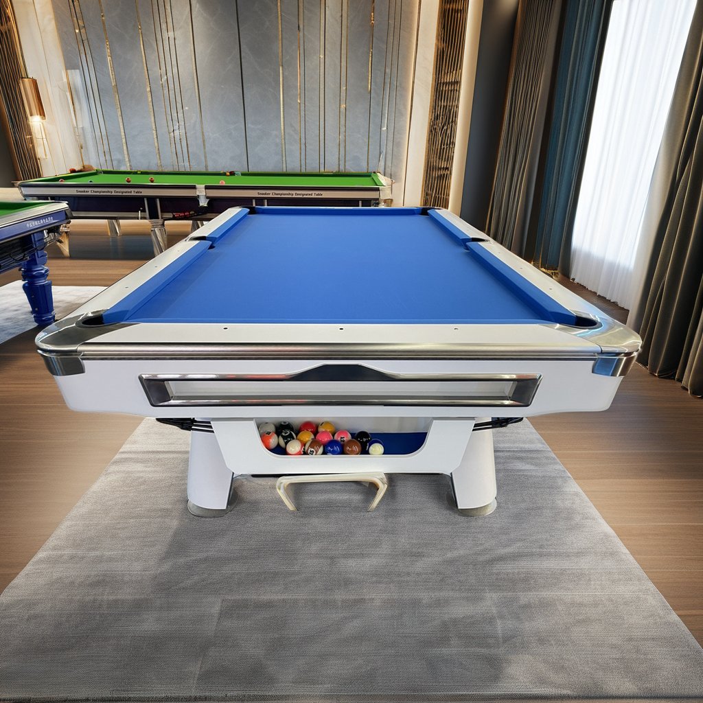 SPKI Factory popular design custom size American 9-ball sports pool table with blue stone slate