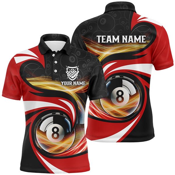 High Quality Quick Dry Sublimation Mens Polo Billiards Shirt 100% polyester Snooker Cue ball Billiard Shirts