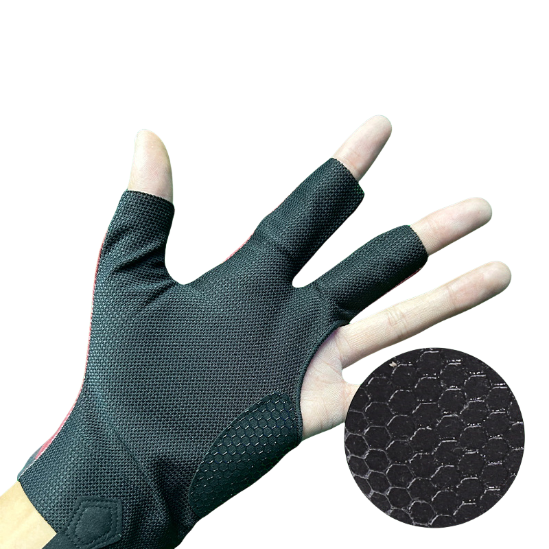 OEM Durable Breathable 3-Finger Billiard Gloves left or right hand pool cue gloves