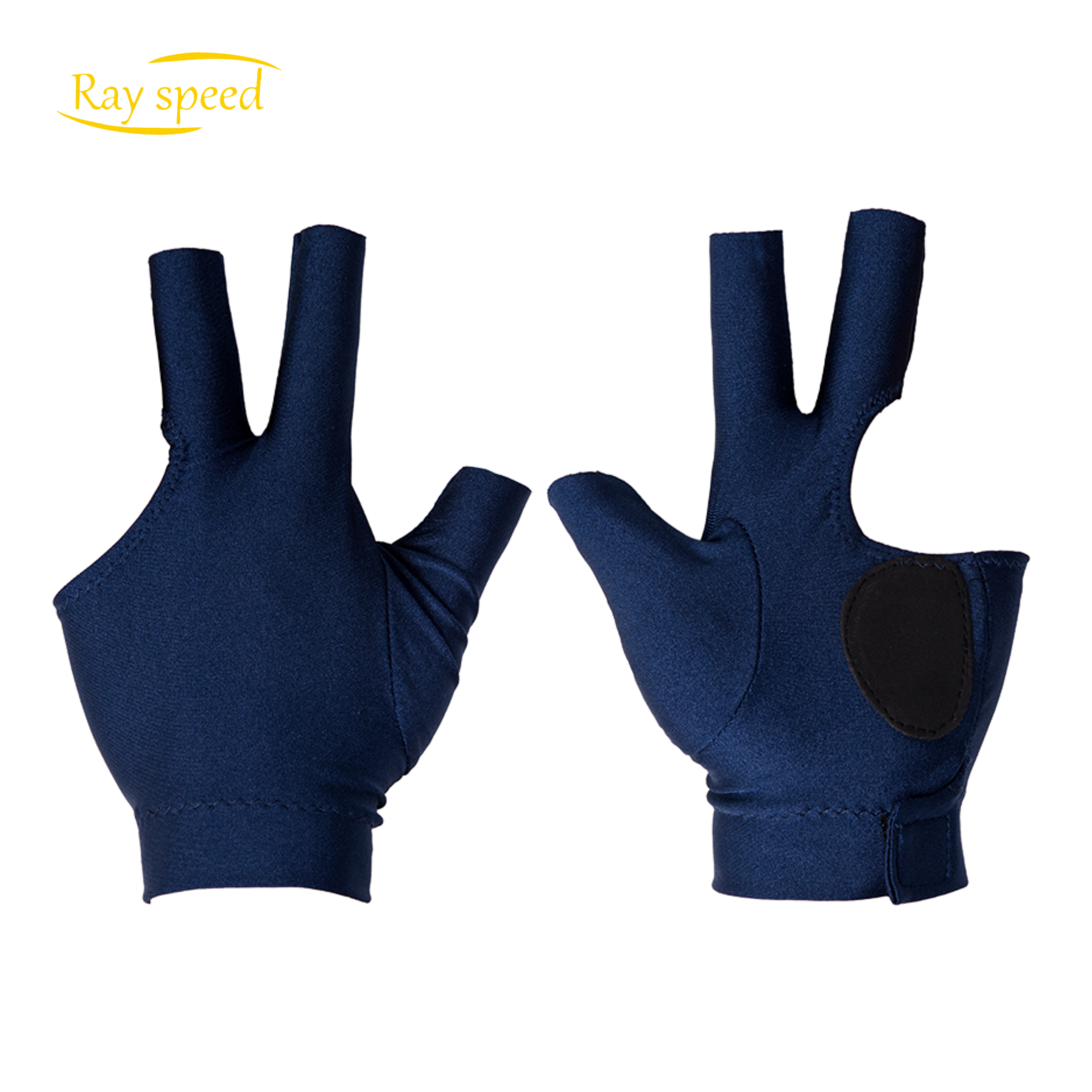 Rayspeed Red Billiard Pool Gloves For Left Hand 3 Finger, Splicing Process, Snooker Cue Sport Glove Popular Size For Men & Women