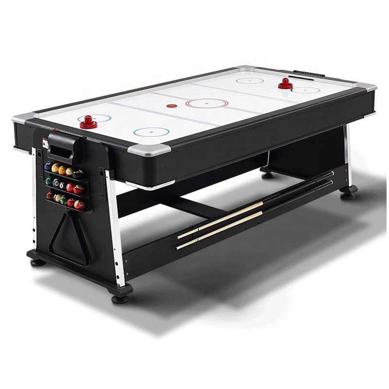 Factory Direct Sell 4 in 1 7FT Multi Game Pool Billiard Table, Air Hockey Table, Table Tennis Table with Dinning Top