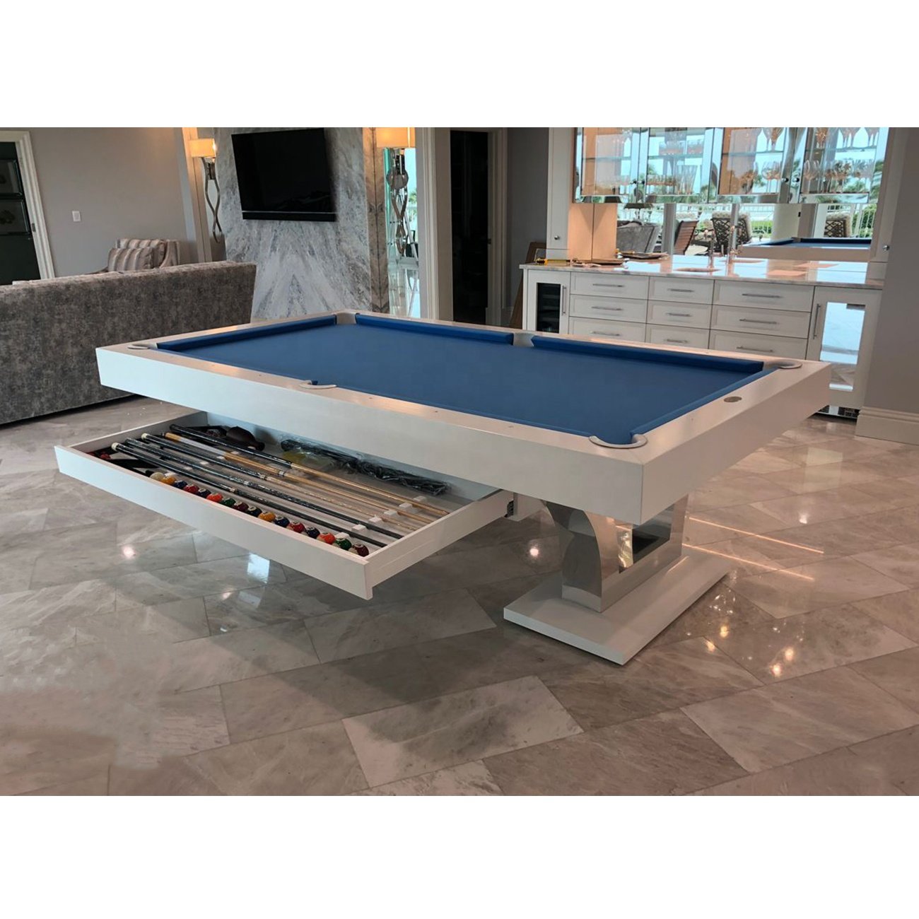 Modern italian villa modern snooker & billiard hot-selling special leg billiard pool table