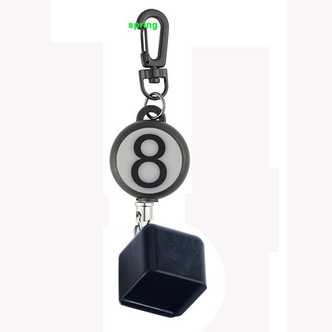 Billiards Snooker Pool Cue Chalk Holder Retractable Keychain Snooker Practical Tool with Carabiner Clip For Chalk Tip Holder