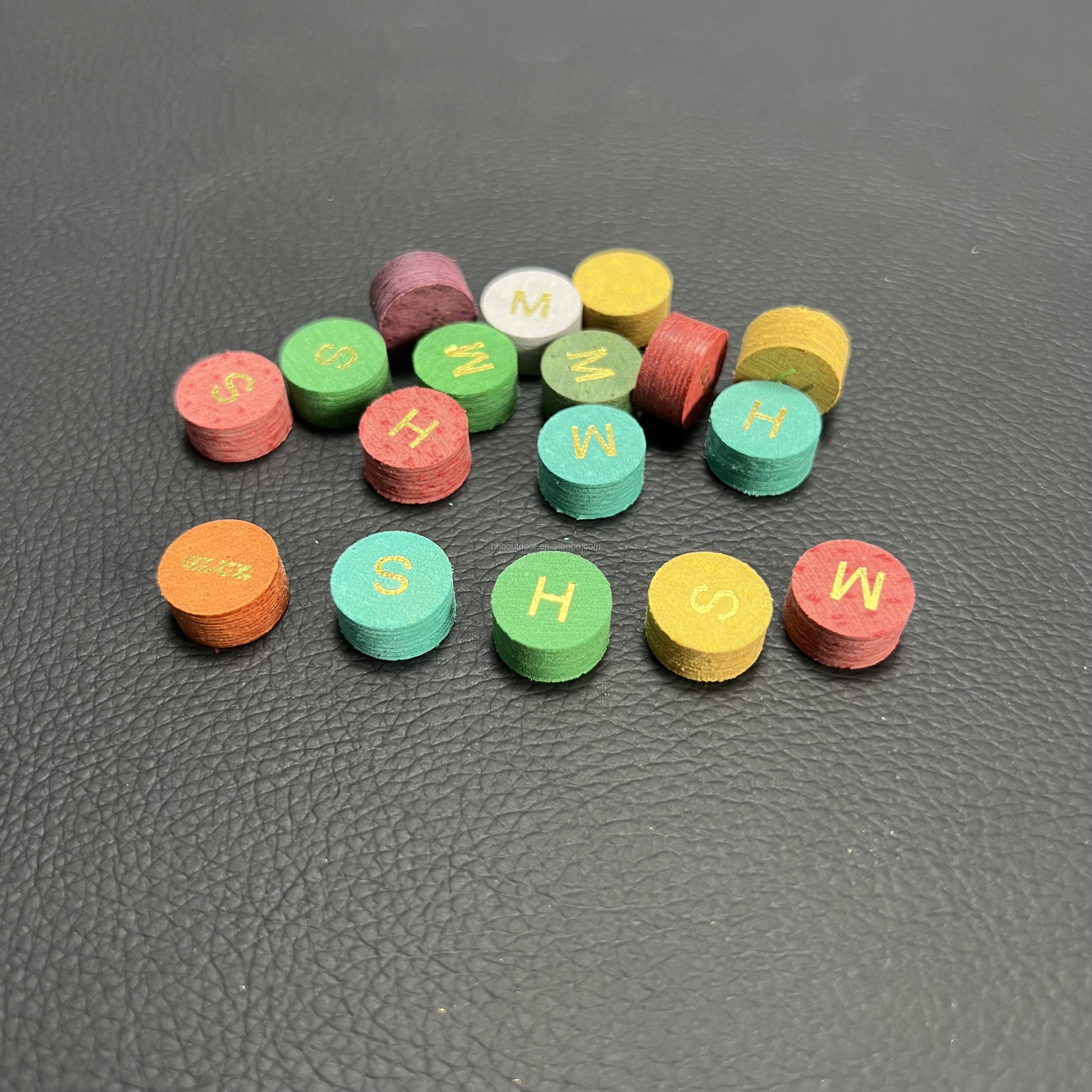 14mm imported pigskin leather Billiard stick tips in S M H Billiard accessories Pool cue tips 8layers