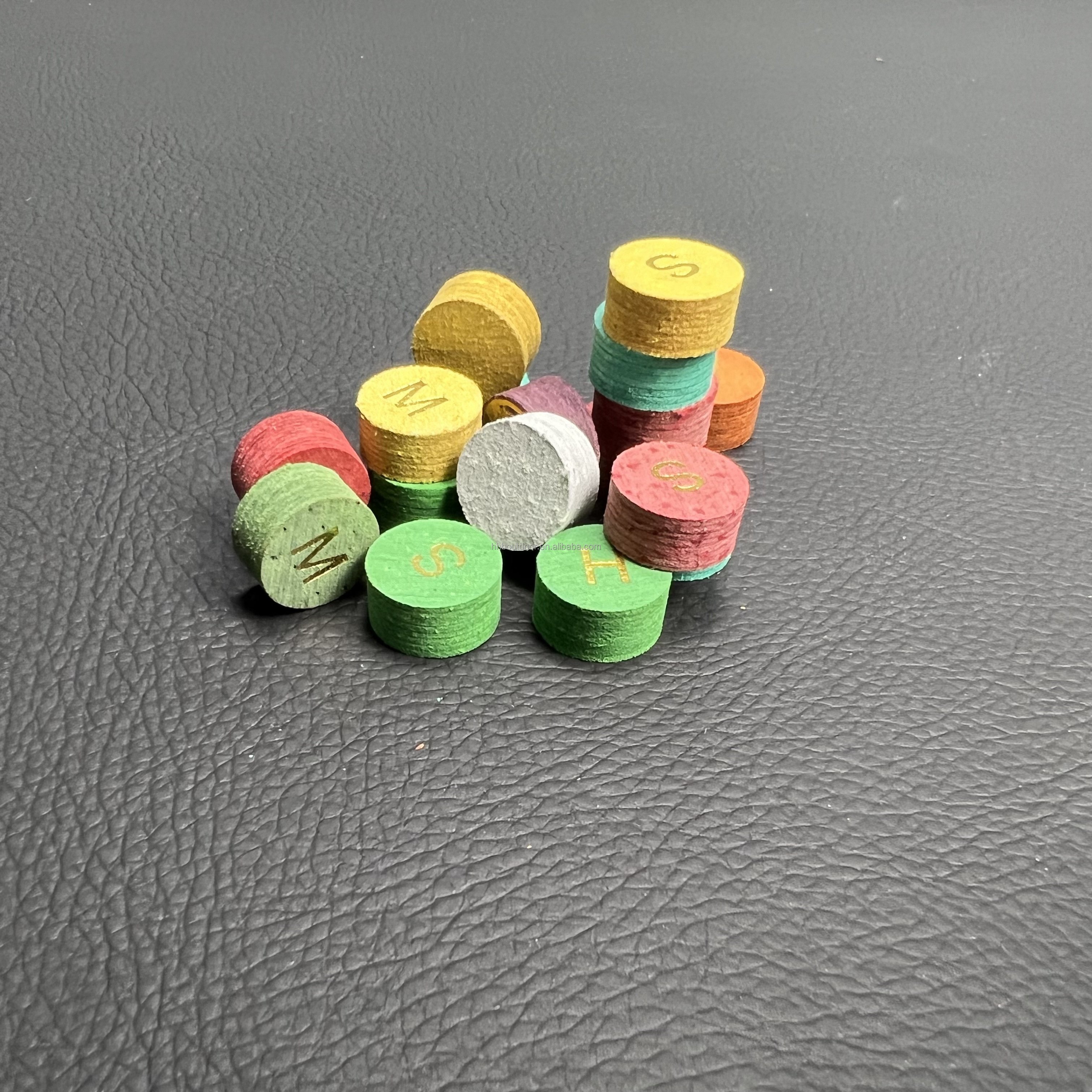 14mm imported pigskin leather Billiard stick tips in S M H Billiard accessories Pool cue tips 8layers