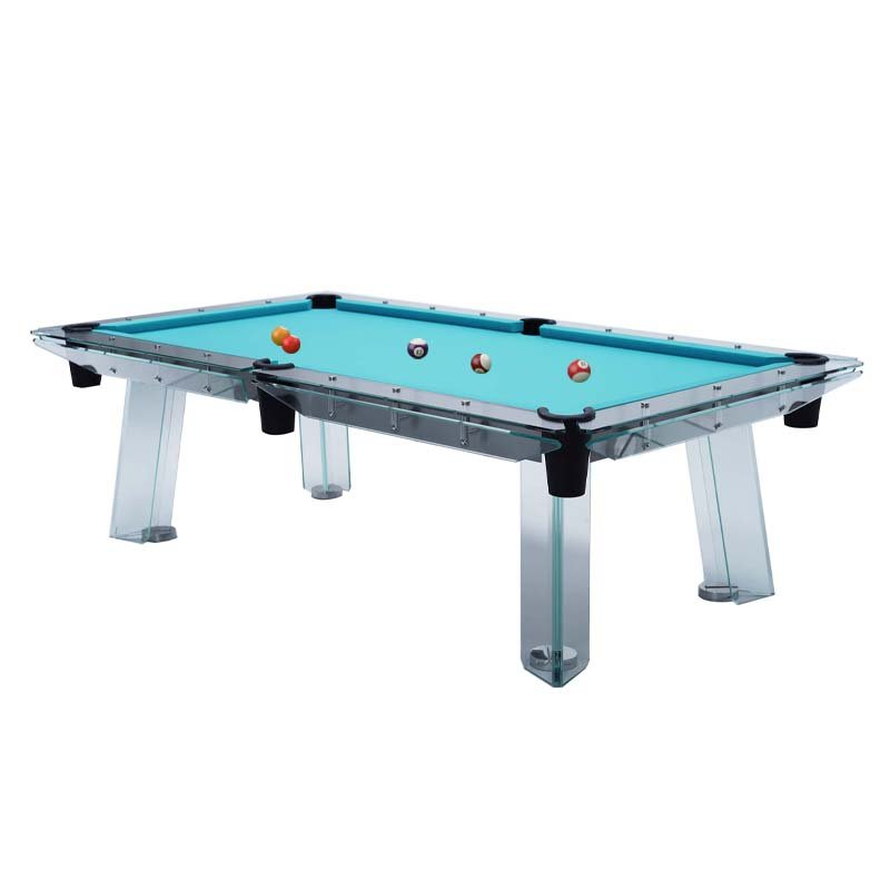 7ft Black Deluxe Pool Table Tempered Clear Glass Custom Entertainment Furniture Pool Room Sports Snooker Pool Table
