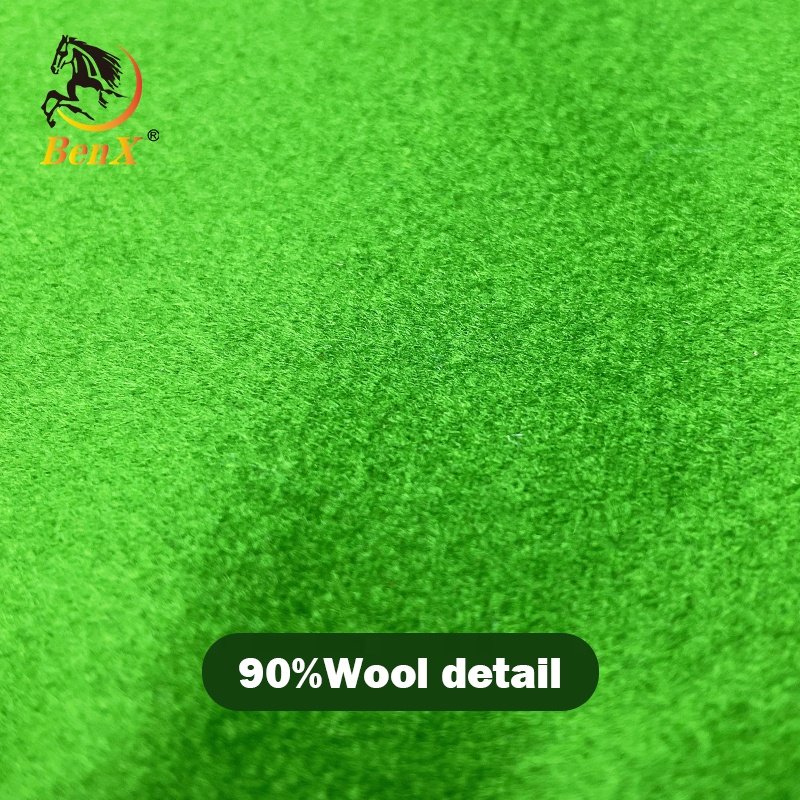 BenX PNS Club High End Billiard Table Cloth For 12ft Snooker Table Woolen Cloth Green