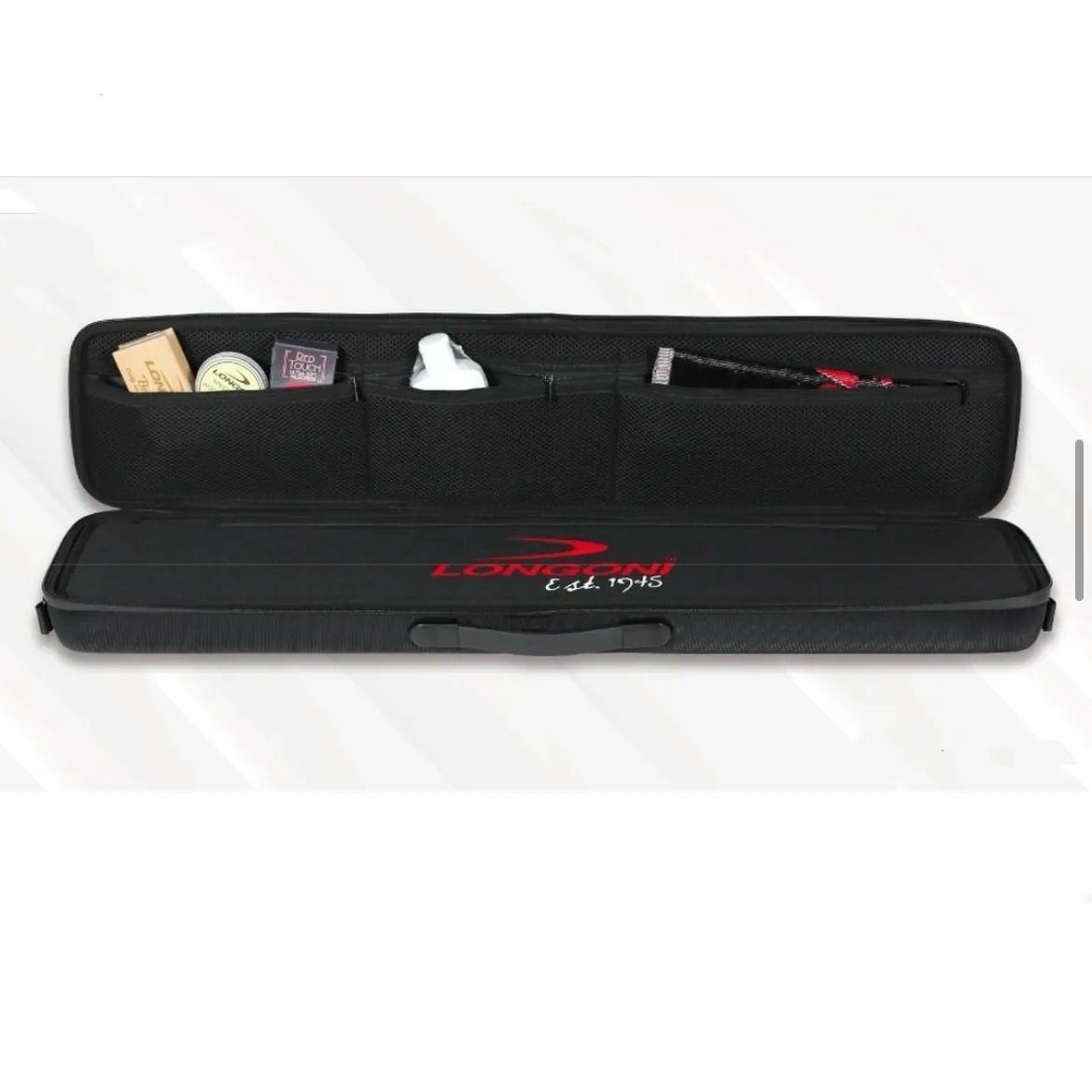 Factory Custom Logo EVA Billiard Cue Case Waterproof Snooker Stick Bag with 2 Butts and 4 Shafts OEM Cue Billiard Case