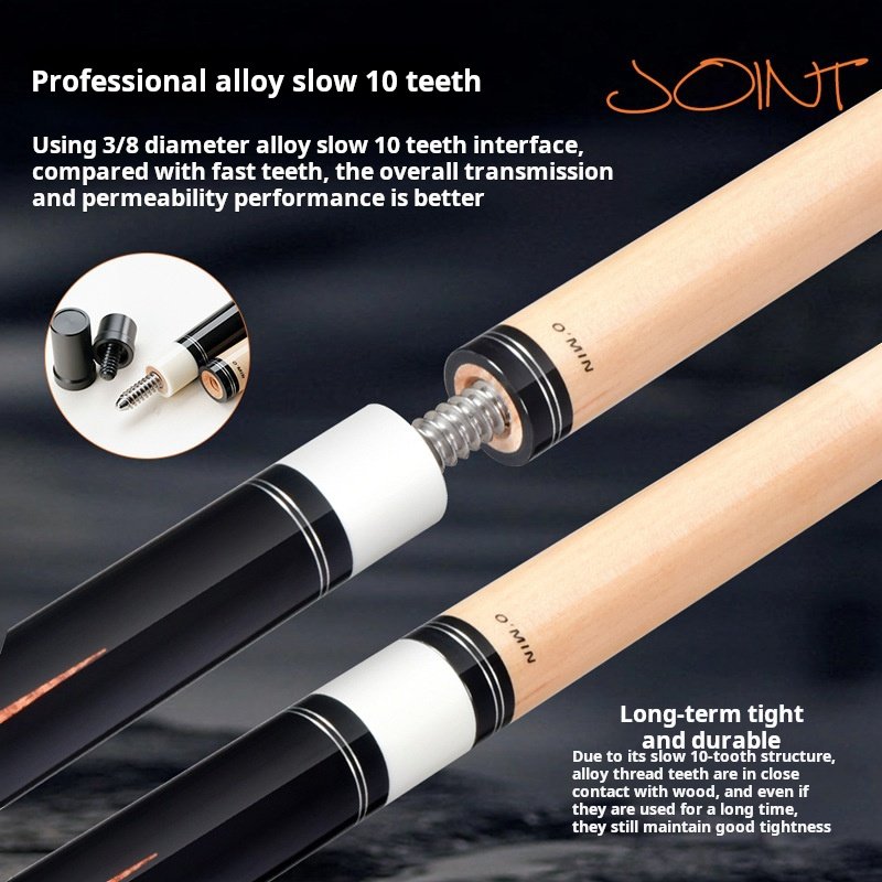 Omin secret Fuhu pool cue black 8 cue small head Chinese black eight billiard big head American nine cue set