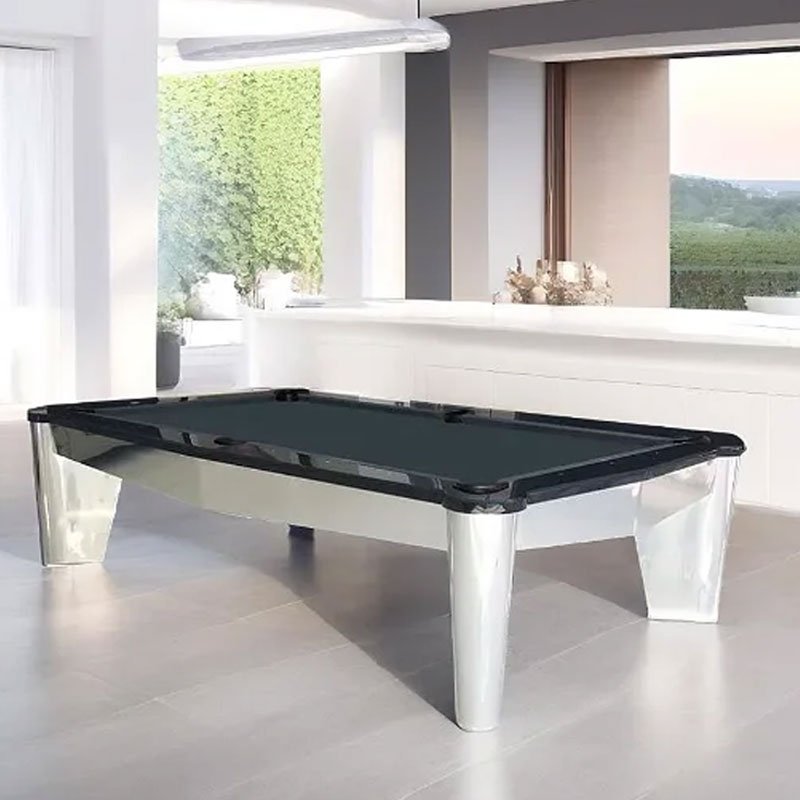 2024 Hot sell wholesale high end designer stainless steel hardwood billiard pool table 9ft