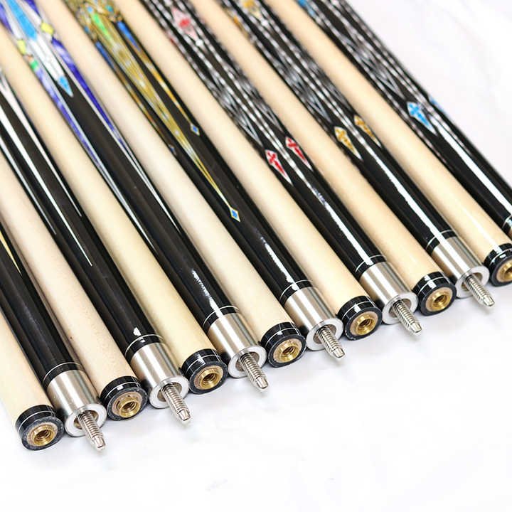 Hot Sell Mix Models 58inches Billiard Maple Pool Cue with 13mm Tip For Sale