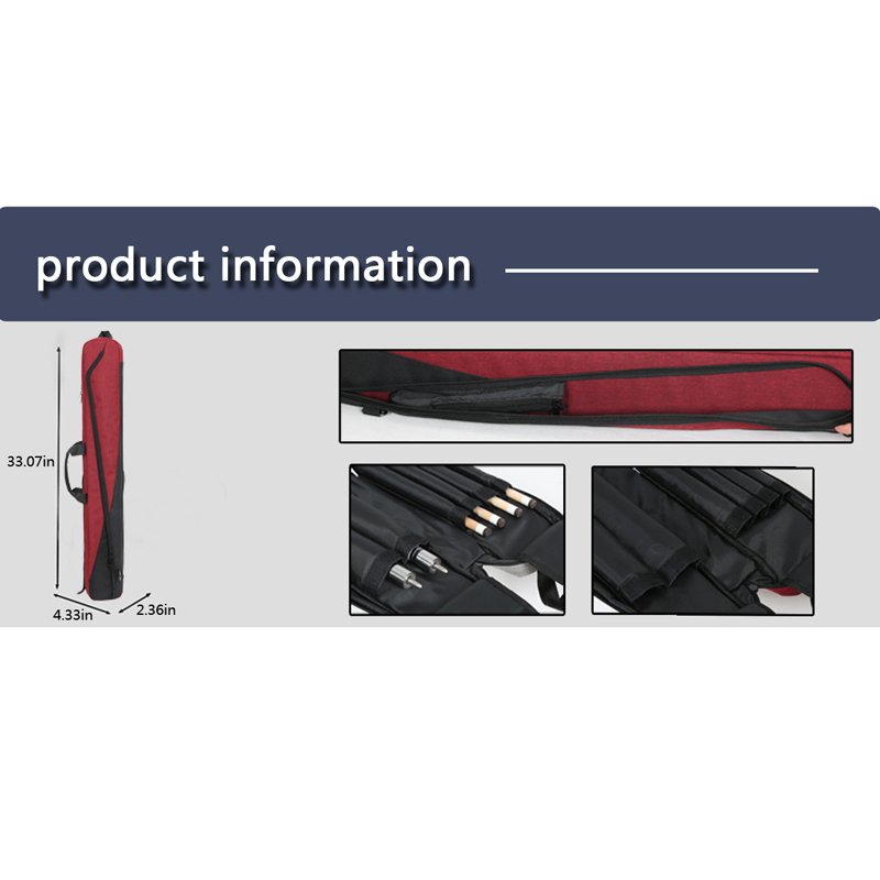 Waterproof Wholesale Billiard Cue Bag 6 Holes Snooker Cue Soft Bag Adjustable Shoulder Billiard Cue Carry Soft Case