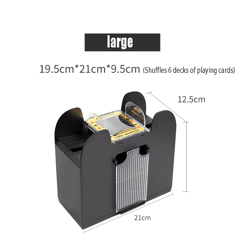 Battery-Operated Electric 2 4 6 Deck Cards Playing Tool Automatic Poker Card Shuffler for Home Card Game Travel