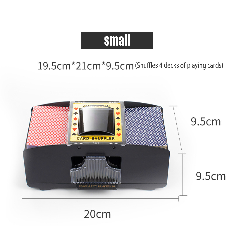 Battery-Operated Electric 2 4 6 Deck Cards Playing Tool Automatic Poker Card Shuffler for Home Card Game Travel