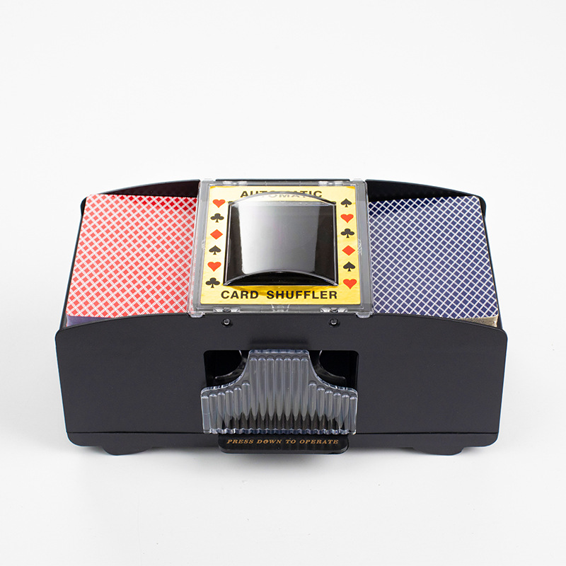 Battery-Operated Electric 2 4 6 Deck Cards Playing Tool Automatic Poker Card Shuffler for Home Card Game Travel
