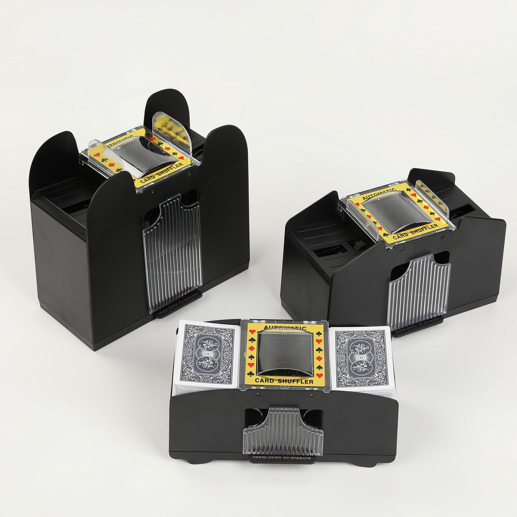 Battery-Operated Electric 2 4 6 Deck Cards Playing Tool Automatic Poker Card Shuffler for Home Card Game Travel