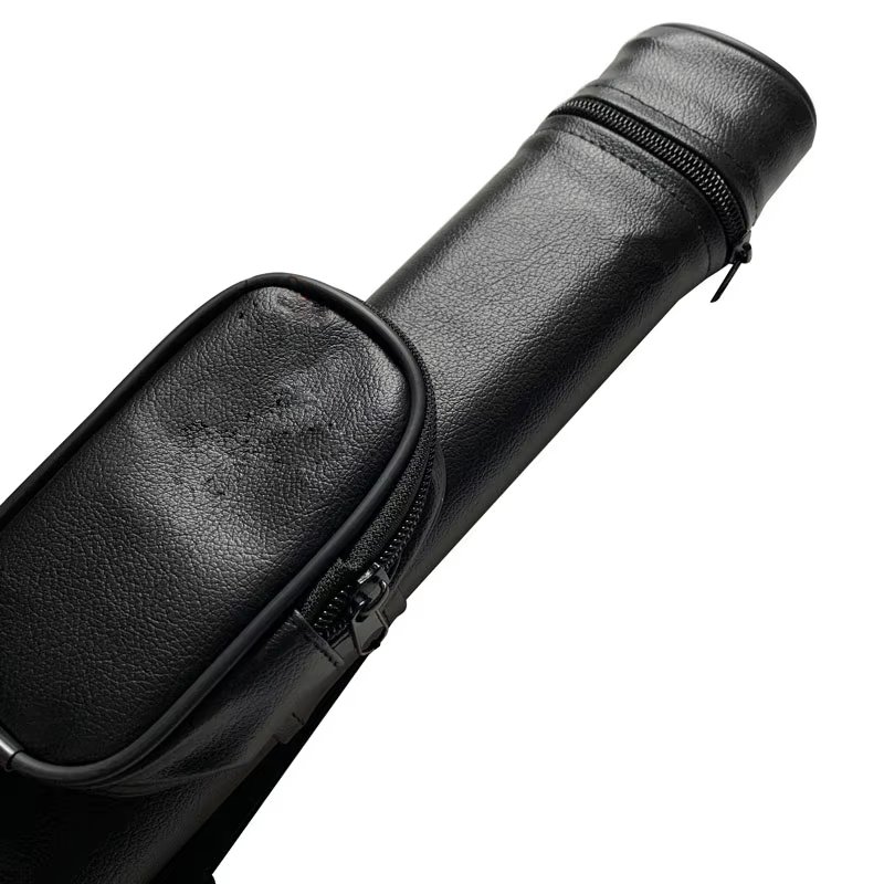 GH-09 Hongjie Factory Made 1/2 Style Modern Leather Pool Cue Bag Snooker Cue Case in Box Packaging Billiards Cue Bag