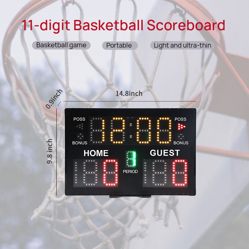 YIZHI Electronic Score Board Digital Scoreboard 18650 Built-in Battery Led Basketball Scoreboard Portable Electronic Scoreboard