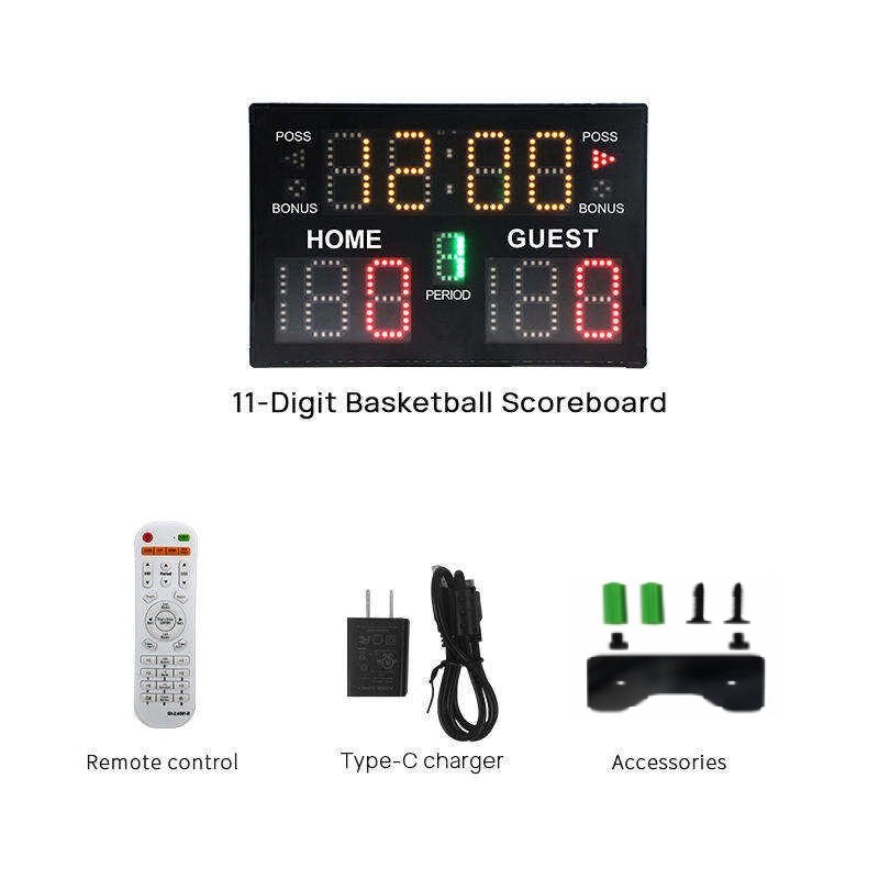 YIZHI Electronic Score Board Digital Scoreboard 18650 Built-in Battery Led Basketball Scoreboard Portable Electronic Scoreboard