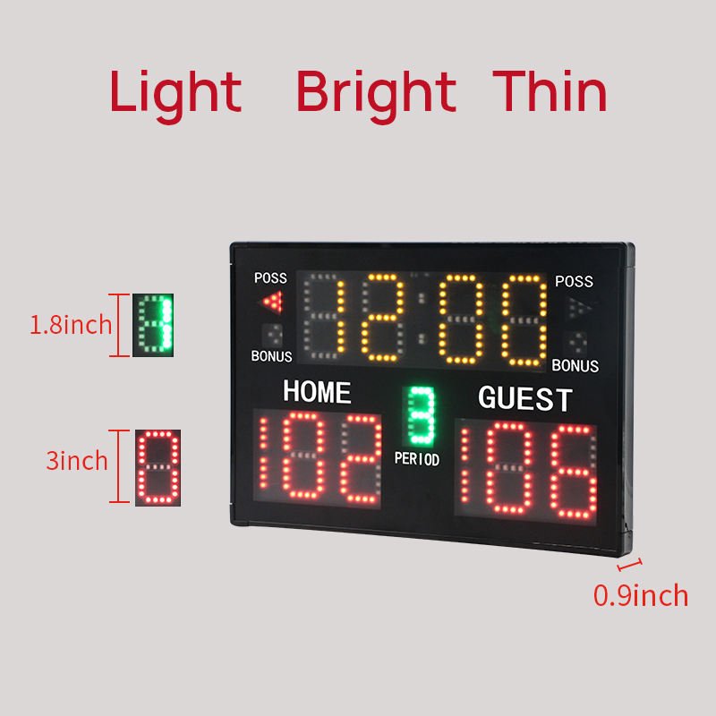 YIZHI Electronic Score Board Digital Scoreboard 18650 Built-in Battery Led Basketball Scoreboard Portable Electronic Scoreboard
