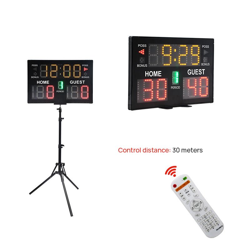 YIZHI Electronic Score Board Digital Scoreboard 18650 Built-in Battery Led Basketball Scoreboard Portable Electronic Scoreboard