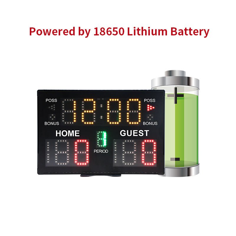 YIZHI Electronic Score Board Digital Scoreboard 18650 Built-in Battery Led Basketball Scoreboard Portable Electronic Scoreboard
