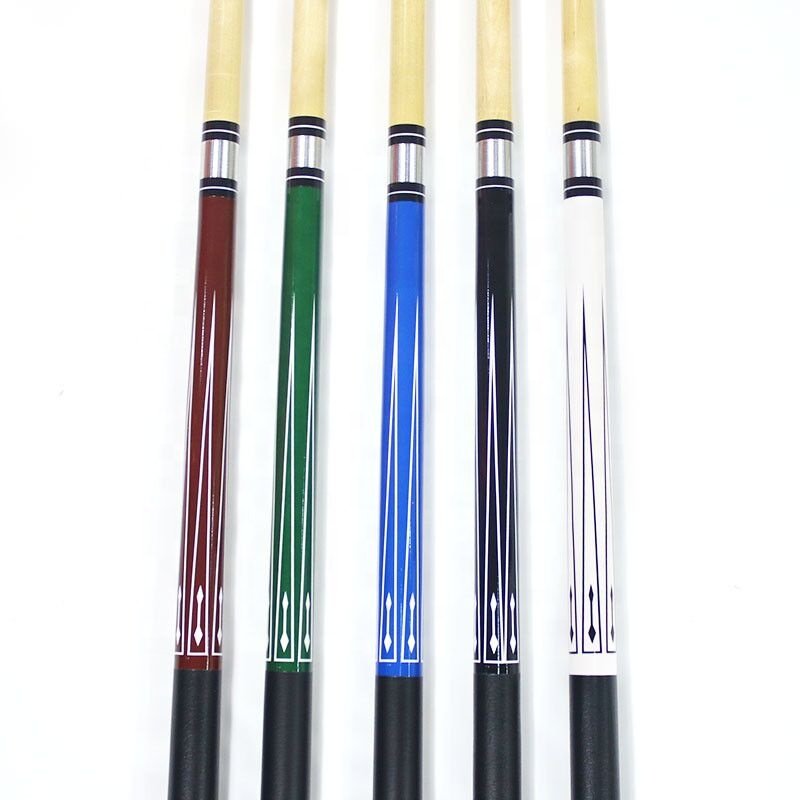 Wholesale random choice mixed 57 inches billiard pool cue 13mm 2-PC Wooden Billiard cue stick