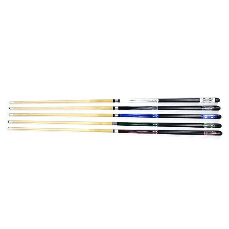 Wholesale random choice mixed 57 inches billiard pool cue 13mm 2-PC Wooden Billiard cue stick