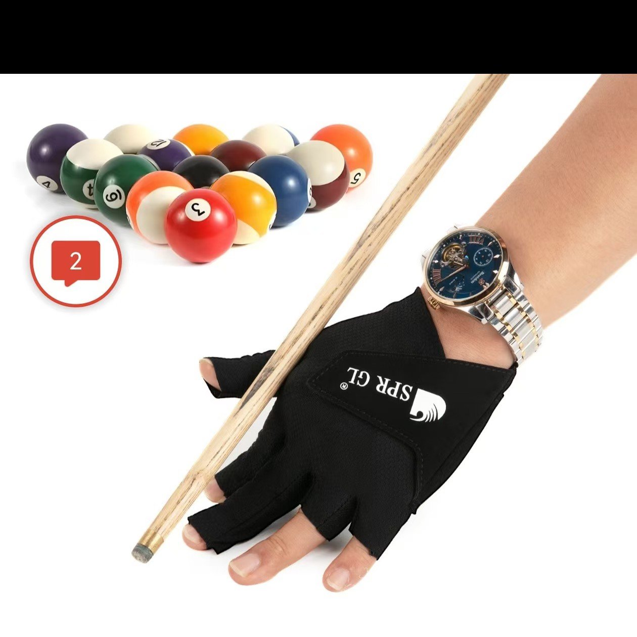 Custom Logo 3-Finger Non-Slip Breathable Snooker Gloves Pool Table Player Accessories with Comfort and Grip